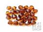 6mm Amber Brown Crystal Bicone